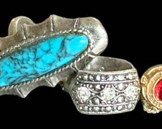 Three Costume Jewelry Rings