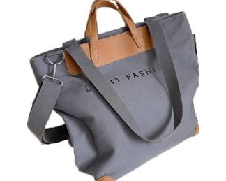 NEW Grey Canvas Light Fashion Bag