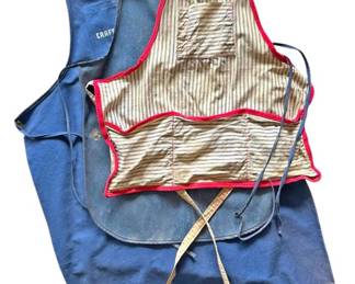 3 Vintage Shop Bib Aprons