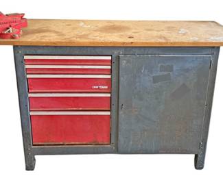 Craftsman Workbench w Storage  Bench Vise