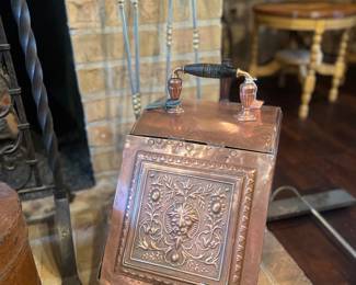 British antique coal scuttle