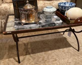 Small scale coffee table, Edwardian biscuit box, antique Chinese dessert box, ostrich egg, Chinese porcelain