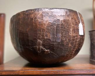 1800s hand carved bowl with antique repair, so cool!