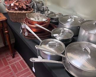 Copper cookie cutters, All-Clad cookware