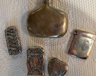 Fun silver bottles and match stick holders