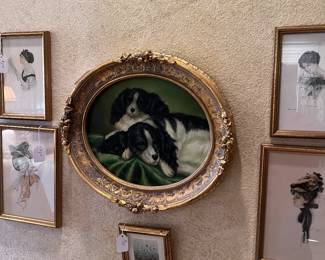 Portrait of King Charles Spaniels, French prints