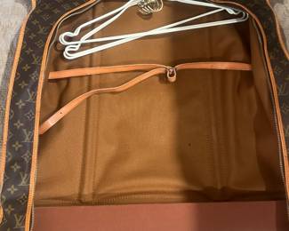 Interior of weekend garment bag