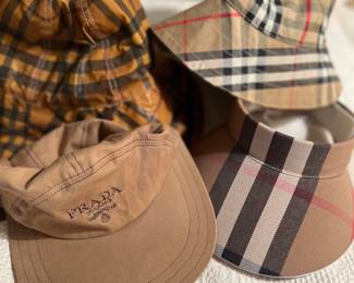 Prada, Bottega Venetta, Burberry hats. 2 vintage Celine hats as well (not pictured)