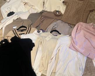 All Ralph Lauren Purple and Black label cashmere, silk and wool sweaters. This is just a sampling!