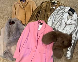 INSANE collection of Ralph Lauren black and purple label jackets: leather, cashmere, fur, a little bit of everything. 