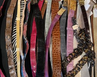 Amazing collection of belts: Judith Leiber, Alexis Kirk, Ralph Lauren, Brenda Schoenfeld, Tiffany & Co, Leggiadro and more