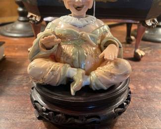 19th century Meissen nodding pagoda figure with nodding head, hands and tongue 