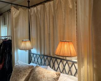 Full sized iron canopy bed 