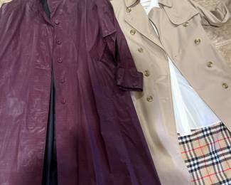 Fendi raincoat (subtle monogram print if you zoom in) and Burberry blouse and trench