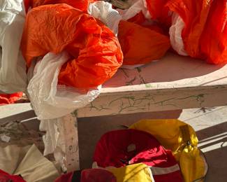 3 Vintage Round Parachutes
