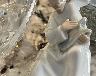 Lladro NAO Angel w Harp