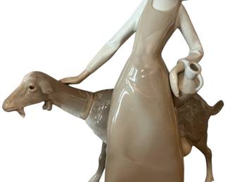 Lladro Girl w Goat