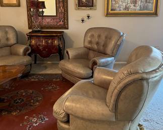 Vintage Italian Leather Chairs