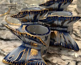 Blue and Gold Napkin Rings