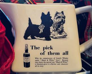 The Pick of Them All Vintage Black and White Scotch Whisky Pitcher Made in England