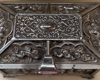 Heavy Pewter Jewelry Music Box