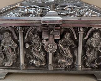 Heavy Pewter Jewelry Music Box