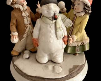 Capodimonte Children w Snowman