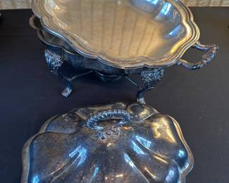 Silver plate serving dish