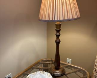 Table Lamp, Rattan End Table