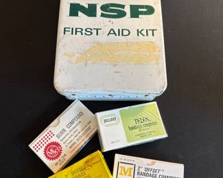 Vintage Metal NSP First Aid Kit FULL