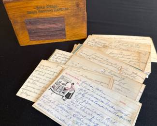Wood Gold Medal Recipe Box, old recipes