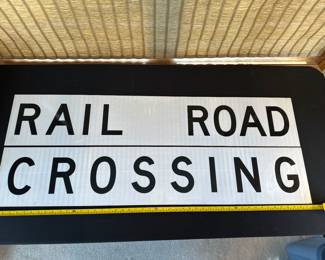 Metal 4’ Long Rail Road Crossing Sign