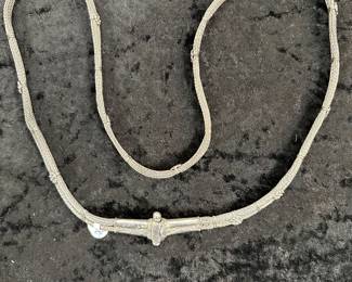 Unmarked Oversizedsilver necklace
