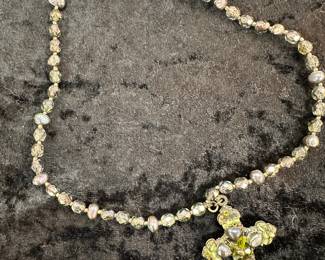 Miriam Haskell, cross and necklace