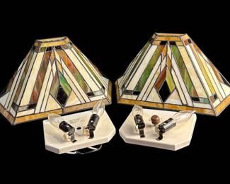 Tiffany Style Stained Glass Wall Lamps