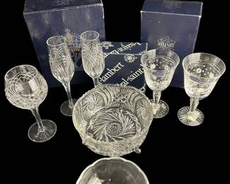 Crystal Set, Stuart, Royal Crown Derby, Val St. Lambert, Etc