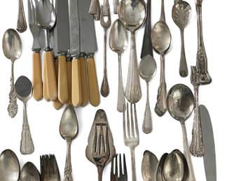 Silver Plated Flatware , R&B , Rogers Etc. Stainless W/ Resin Handles