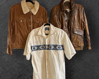 Leather Bomber Jacket, Corduroy Jacket, Wrangler Vintage
