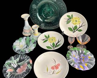Dixie Dogwood Handpainted Dishes, Sydenstricker Fused Art Glass Bowls, Mackenzie Childs, Etc.