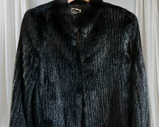 Saga Mink, Mink Black Fur Coat