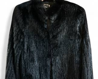 Saga Mink, Mink Black Fur Jacket