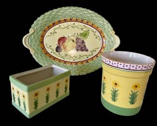 Pistoulet Serving Platter, Canister, Recipe Holder