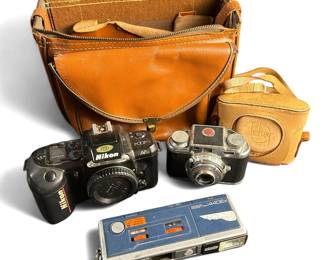 Vintage Camera Set Accessories, Nikon, Bolsley, Etc.