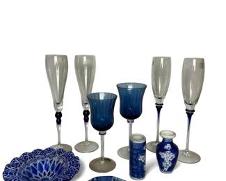Schott Cristal Champagne Futes, Lenox Wine, Sydenstricker Artglass
