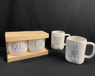 Rae Dunn King/Queen Wine Glasses, La Vida Loca/senorita Mugs