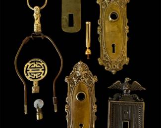 Brass Finials, Eagle Light-switch Cover, Brass Door Plates & Hinge