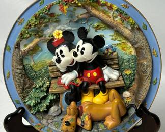 Disney Mickey Minnie Friends For All Seasons Porcelain Plate
