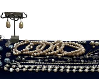 Sterling Silver Pendant And Clasps, Freshwater Pearl Jewelry & Faux Pearl Costume Jewelry
