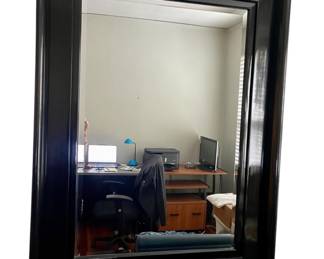 Black Laquer Beveled Mirror