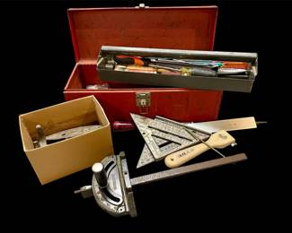 Craftsman Miter Gauge, Kennedy Tool Box, Speed Squares Misc